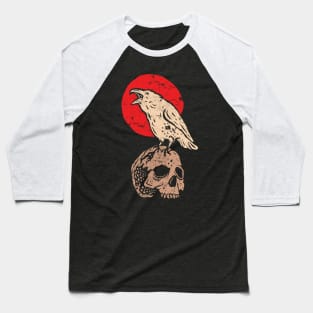 Raven Skull Baseball T-Shirt